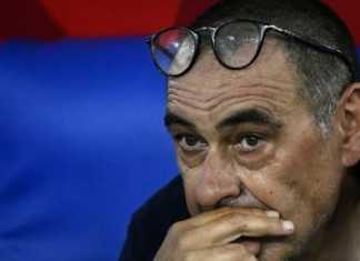 Pelatih Juventus Maurizio Sarri saat skuatnya menghadapi Napoli di final Coppa Italia. Filippo MONTEFORTE / AFP