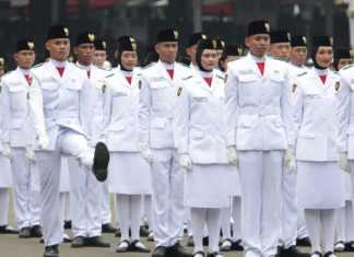 Anggota Paskibraka di Istana Negara. [Istimewa]