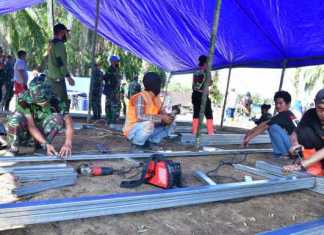 Pemerintah Provinsi Sulsel bersama TNI-Polri dan Pemerintah Daerah Kabupaten Luwu Utara berkolaborasi membangun hunian sementara (huntara) bagi para pengungsi korban bencana banjir bandang Luwu Utara. (Ist)