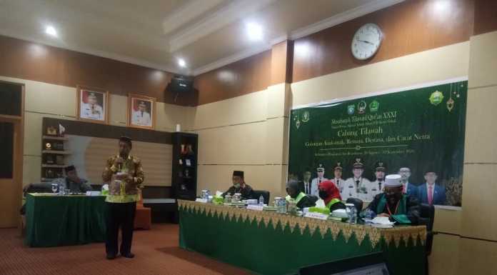 Kementerian Agama Pangkep Harap MTQ Mampu Tingkatkan Minat Baca Tulis Alquran di Masyarakat Ruangan Majelis I Cabang Tilawah MTQ XXXI tingkat Provinsi Sulawesi Selatan. (Badauni AP/pangkep.terkini.id).