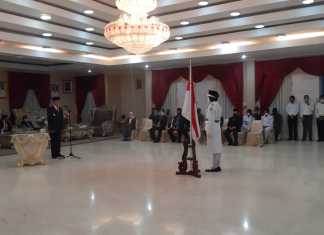 Sebanyak enam anggota Pasukan Pengibar Bendera Pusaka (Paskibraka) dikukuhkan untuk bertugas pada detik-detik HUT Proklamasi Kemerdekaan ke-75 Republik Indonesia, tingkat Kabupaten Pangkep Sulawesi Selatan. (Ist).