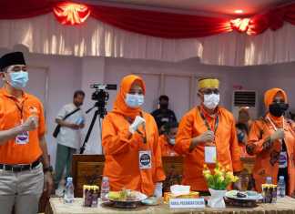 Andi Nirawati dan Lutfi Hanafi (Anir - Lutfi) mendaftar di KPU Pangkep (Ist)