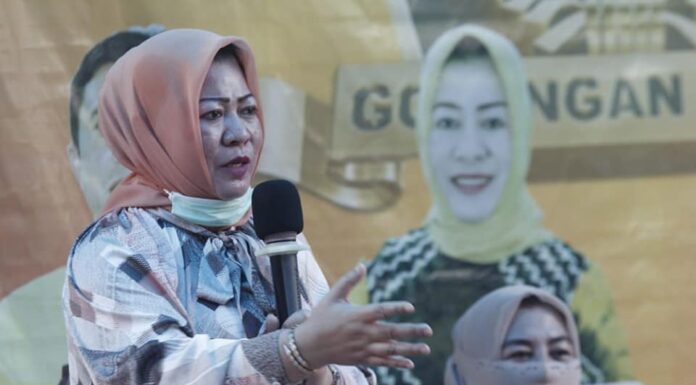 Ketua Pemberdayaan Kesejahteraan Keluarga (PKK) Kabupaten Pangkep, Rismayani Syamsuddin.(Ist).