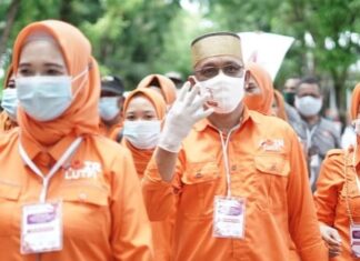 Pasangan calon Bupati dan Wakil Bupati Andi Nirawati - Lutfi Hanafi dalam Pilkada serentak tahun 2020 di Kabupaten Pangkep.(Ist).