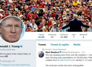 Tampilan akun Twitter Presiden Amerika Serikat, Donald Trump. [Twitter/@realDonaldTrump]