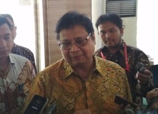 Menteri Koordinator Bidang Perekonomian Airlangga Hartarto. (Suara.com/Fadil)