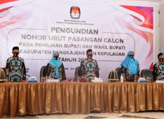 Ketua dan anggota Komisi Pemilihan Umum (KPU) Kabupaten Pangkep (Ist).