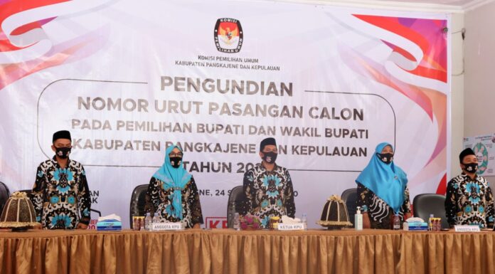 Ketua dan anggota Komisi Pemilihan Umum (KPU) Kabupaten Pangkep (Ist).