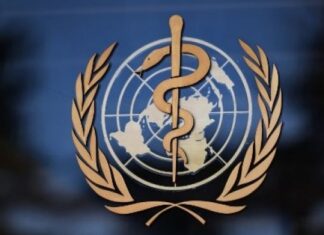 Logo Organisasi Kesehatan Dunia, WHO. [AFP]