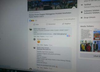 Komentar warganet terkait konvoi dan arak-arakan Paslon di Pilkada Pangkep.(Ist).