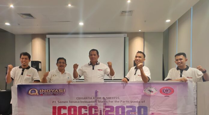 Tim Inovasi PT Semen Tonasa kembali berjaya pada Ajang International Convention On Quality Control Circles (ICQCC) 2020, yang diselenggarakan di Dhaka - Bangladesh 1-3 Desember 2020.(Humas ST).