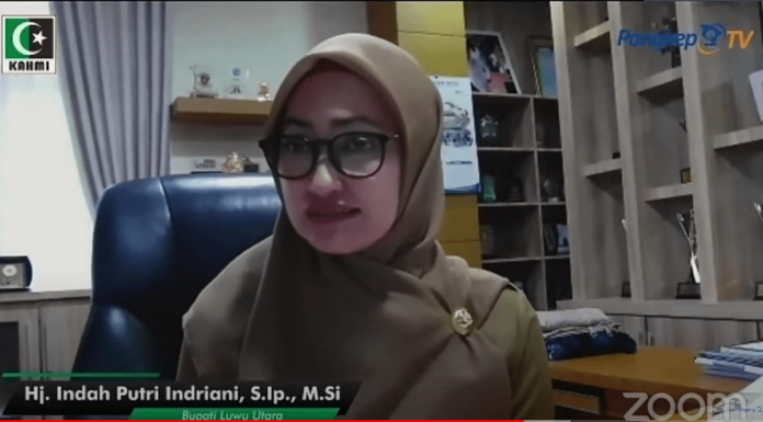 Pembelajaran Jarak Jauh, Bupati Luwu Utara : Massif Dilakukan di Tengah Pandemi Bupati Kabupaten Luwu Utara Indah Putri Indriani