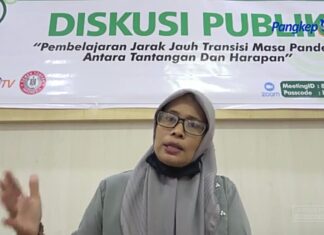 Koordinator Cabang Masyarakat Peduli Badan Penyelenggara Jaminan Sosial Sulawesi Selatan (Korcab MP BPJS Sulsel), Suhartini Suaedy.(Pangkep TV).