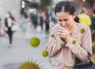 Ilustrasi penularan virus corona. [Shutterstock]