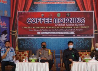 Forum antar aparat penegak hukum se Kabupaten Pangkep.(Ist)