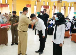 Pelaksanaan Latsar dibuka langsung oleh Bupati Pangkep, Muhammad Yusran Lalogau, di Ruang Pola Kantor Setda Pangkep, Selasa, 9 Maret 2021.(Pangkep TV).