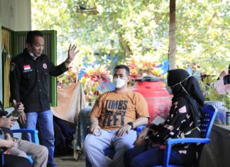 Bupati Pangkep Muhammad Yusran Lalogau (MYL) didampingi Ketua TP PKK Nurlita Wulan Purnama Muhadu.(Ist).