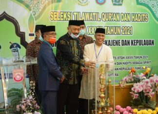 Sebanyak 154 peserta mengikuti Seleksi Tilawatil Quran dan Hadits (STQH) ke XXVII tahun 2021 di Kabupaten Pangkep.  (Ist).