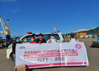 Tim reaksi cepat Semen Tonasa berangkat menuju Maumere pada hari Jumat, 9 April 2021.(Humas ST).