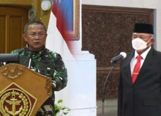 Kepala BNPB yang baru Letjen TNI Ganip Warsito. (twitter @ZAEffendy & Youtube Sekretariat Presiden)