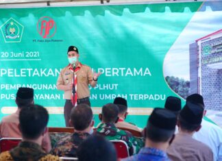 Bupati Pangkep Muhammad Yusran Lalogau membuka Musyawarah Pramuka Kwartir Cabang Kabupaten Pangkep yang dilaksanakan di Kawasan Hutan untuk Tujuan Khusus Tabo-Tabo.(Pangkep.terkini.id).