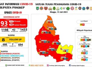 Data Covid-19 Kabupaten Pangkep, Minggu 28 Juli 2021.(Satgas Covid-19 Pangkep).