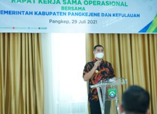 Bupati Pangkep Muhammad Yusran Lalogau.(Pangkep.terkini.id).