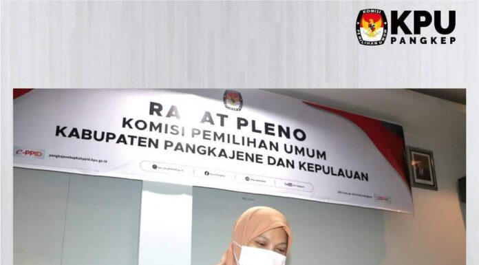Koordinator Divisi Bidang Data Pemilih KPU Pangkep, Rohani (Pangkep.terkini.id