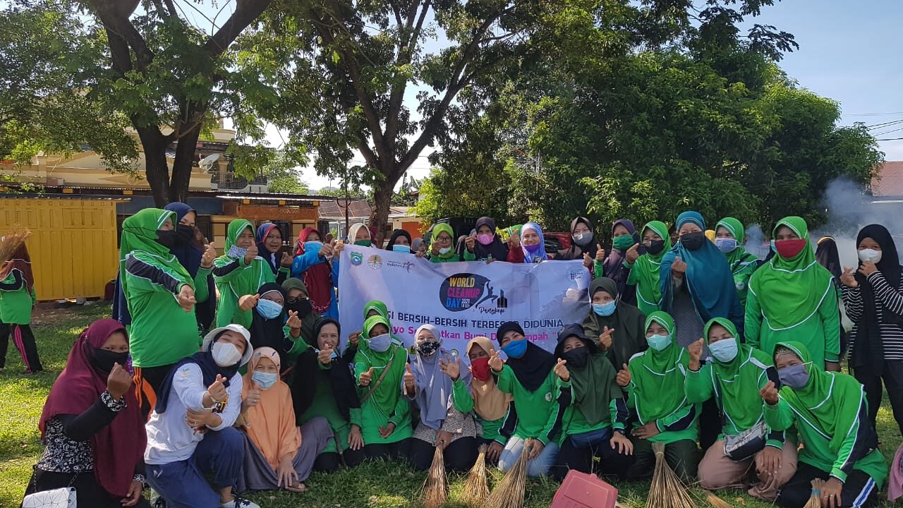 World Cleanup Day 2021 di Pangkep, Libatkan KPM PKH Minasatene