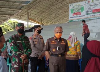 Peringatan HUT Ke-69 Kalla Group menggelar Gebyar Vaksin Covid-19 di 21 lokasi di Sulawesi Selatan. Salah satunya digelar di Kabupaten Pangkep.(Pangkep.terkini.id).